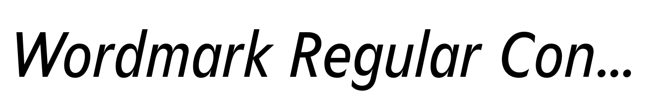 Wordmark Regular Condensed Italic